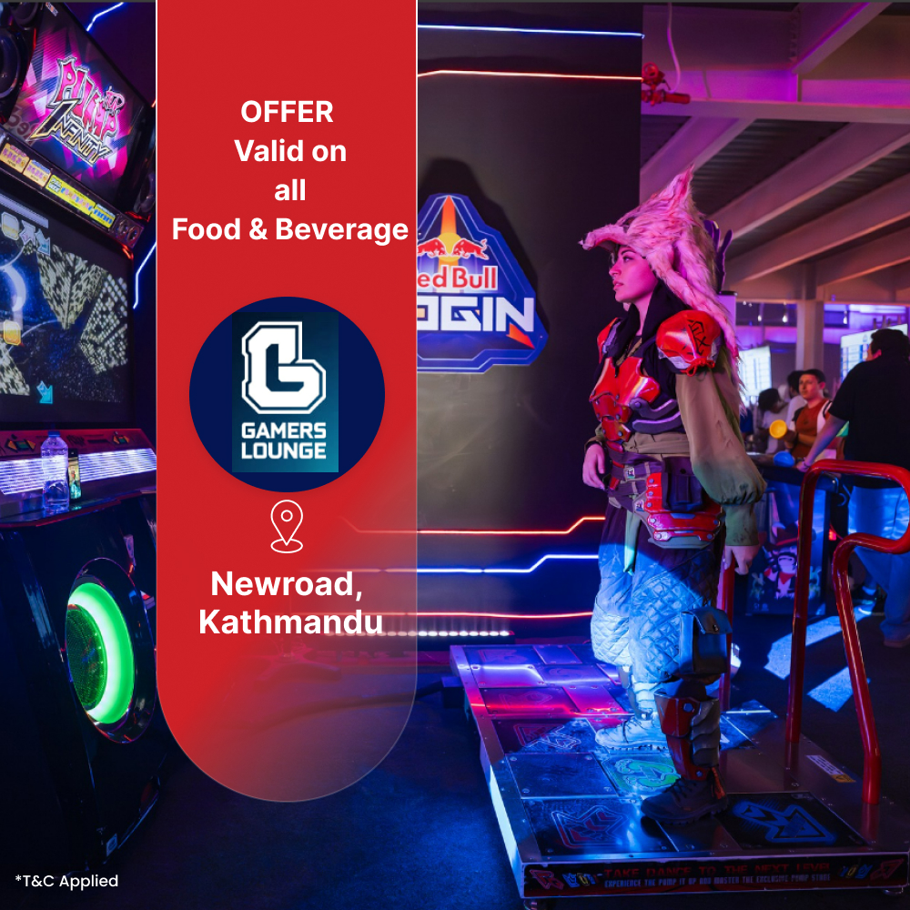 20% off on all food and beverage at Gamer Lounge